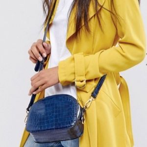 Royal/Navy Blue Snakeskin Crossbody Bag - NWOT